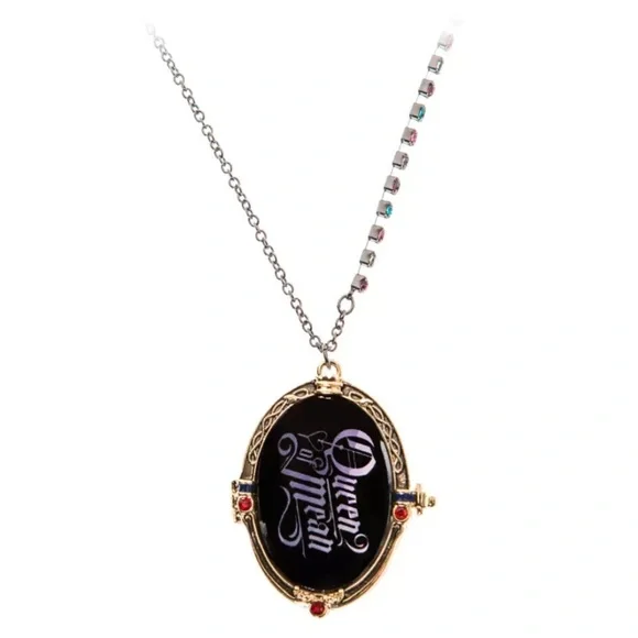 2022 Disney Parks Betsey Johnson Evil Queen of Mean Magic Mirror Necklace - NEW - Picture 3 of 5
